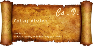 Csiky Vivien névjegykártya